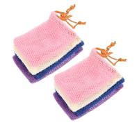 VILLFUL 8pcs Drawstring Mesh Soap Bags for Bathing Quick Foaming Pouches with Comfortable Texture Soap Storage for Shower and Skin Cleaning