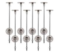 VILLFUL 8pcs Iron Top Opening Lid Support Hinges with Soft Close Mechanism for Cabinets Boxes Storage Chests and Bench Seats Slow Down Lid Hinge Flip Up Door Hardware