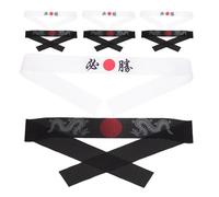 VILLFUL 8pcs Japanese Ninja Hachimaki Headbands for Quick-dry Samurai Victory Tie Bandanas for Karate Training Halloween Costumes Sushi Chef Sports Activities