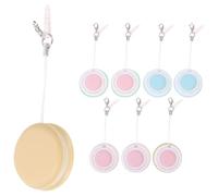 VILLFUL 8Pcs Macaron Shape Screen Cleaner Wipes with Lanyard for Mobile Phones Eyeglasses and Electronic Devices Cleaning Cloths in Pink Blue Green and Khaki