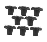 VILLFUL 8pcs Non-Skid Rubber Tips for Hiking Poles Inner Shock Absorbing Walking Stick End Caps for Crutches Enhanced Traction and Stability Slippery Trails Quick Fit Outdoor Trekking