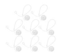 VILLFUL 8pcs Retractable Stylus Tether Cord with Silicone Base Anti-lose Elastic Pen Leash for Capacitive Touchscreen Tablets Pos Clipboard Spring Stretch Design for Secure Pen Holding