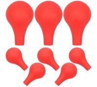 VILLFUL 8pcs Silicone Pipette Bulb Accurate Liquid Transfer Dropper for Laboratory Use Red Non-slip Pipetting Ball for Chemistry Medical Science Experiments
