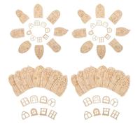 VILLFUL 96pcs Wooden Fairy Door and Window Craft Unfinished DIY Wooden Garden Accessories for Tree and Wall Decorations Cute Whimsical Miniature Fairy Garden Doors for Home and Dollhouse