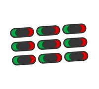 VILLFUL 9pcs Acrylic Privacy Slide Door Signs for Bathroom and Meeting Clear Red Green Indicators Quick Status Change Vacant Occupied In Use Toilet Door Signs for Home Office
