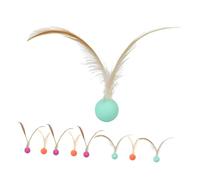 VILLFUL 9pcs Bouncy Ball Cat Interactive Plume Tails for Indoor Cats High Elastic Play Balls for Engaging Exercise Boredom Relief Durable Pet for Active Kittens