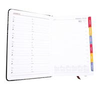 VILLFUL Academic Daily Planner Notebook for Students Office To-do List Organizer Writing Book for Work Study Black Cover Home Supply Journal