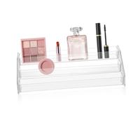 VILLFUL Acrylic Makeup Organizer for Vanity Compact Eyeshadow Palette Holder Multi-functional Perfume and Nail Polish Display Stand Space-saving Countertop Storage