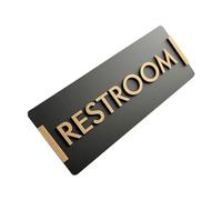 VILLFUL Acrylic Restroom Sign Door Wall Sign for Office Public Spaces Unisex Toilet Wall Decor with Clear Modern Design Elegant and Damage-resistant Bathroom Indicator