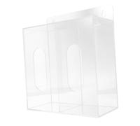 VILLFUL Acrylic Wall Mount Mask and Glove Dispenser Box with Two Compartments for Convenient Storage Transparent Holder for Gloves and Masks Organization