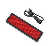 VILLFUL Adjustable LED Name Badge Scrolling Message Display with USB Rechargeable Battery Programmable Digital Screen for Public Places Font Speeds and Effects Electronic Work Tag