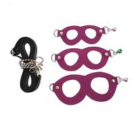 VILLFUL Adjustable Sugar Glider Harness with Durable Leash Lightweight Comfortable Traction Rope for Outdoor Walks Pet-friendly Design Purple with Random Bell Color