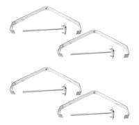 VILLFUL Adjustable Triangle Roof Tile Clamp Iron Material Lightning Rod Bracket 4pcs with Wide Compatibility and Weather Resistant Features for Commercial and Residential Roof Securing