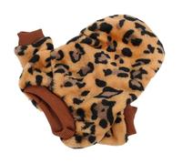 VILLFUL Adorable Dog Sweater for Winter Soft Warm Pet Clothes Cozy Two Legged Fleece Coat for Dogs Cute Leopard Print Design for Cold Weather