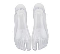 VILLFUL Adult Women Shoe Display Stands Plastic Foot Mannequin for Shoes Socks Booties with Sturdy Transparent Base