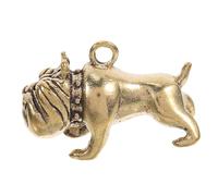 VILLFUL Antique Brass Bulldog Keychain Pendant Decorative Brass Pendant for Bags Vintage Bulldog Charm Unique Animal Hanging Ornament Symbolizes Strength and Courage