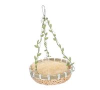 VILLFUL Bamboo Woven Bird Nest Handmade Hanging Parrot Bed for Outdoor Cage Use Durable Lightweight Comfortable Space for Parakeets Cockatiels Finches Nesting