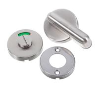 VILLFUL Bathroom Door Lock with Green Red Vacant Engaged Indicator Hollow Turn Knob Privacy Bolt for Public Restrooms Rv Toilet Doors Commercial Spaces