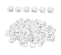 VILLFUL Bird Supplies 100pcs Pigeon Foot Rings Adjustable Leg Bands Ideal for Homing Pigeons and Chickens