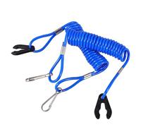 VILLFUL Boat Emergency Safety Cord 2pcs Blue ABS Material Safety Harness Lanyard for Outboard Motor Wide Applicability