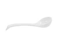 VILLFUL Bone China Asian Soup Spoon Long Handle Soup Spoon with Steel-Wrapped Handle Dishwasher and Microwave Safe for Ramen Wonton Miso Stirring and Serving 10.24 in
