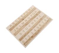 VILLFUL Braille Alphabet and Number Tracing Board Wooden Montessori Educational Tool for Blind Digital Format Braille Teaching Aid for Beginners Visually Impaired Literacy Practice