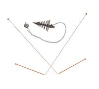 VILLFUL Brass Dowsing Rods with Pendulum for Ghost Hunting Water Divining and Spiritual Exploration Practical Sturdy Lightweight Set