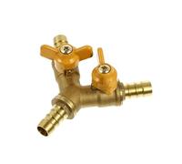 VILLFUL Brass Hose Shut Off Valve Y-Splitter Way Ball Valves Corrosion-Resistant Brass for Water Fuel Air Tubing Pneumatic and Pipeline Systems