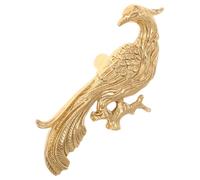 VILLFUL Brass Phoenix Drawer Knobs Bird Shaped Cabinet Handles Animal Design Cupboard Pulls for Bedroom Dresser Wine Shoe Cabinet Kitchen Furniture
