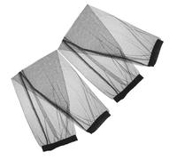 VILLFUL Breathable Polyester Mosquito Arm Sleeves Bugs Netting Protective Cover 2pcs with Multifunctional Design Stylish Black for Outdoor Travel and Leisure for Men and Women