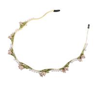 VILLFUL Bridal Fake Pearl Flower Headband Comfortable Hair Accessories for Women for Weddings Dates Office Wear Handmade for Versatile Fashion Sweet Aesthetic Unique Charm