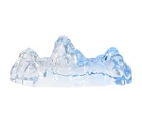 VILLFUL Calligraphy Tools Mountain Shape Pen Rest Crystal Glass Decorative Paperweight Multi-Functional Artistic Writing Instrument for Chinese Calligraphy Workshop and Office Use