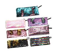 VILLFUL Cartoon Style Sequin Pencil Case Soft Material Mermaid Pen Bag School Stationery Student Pen Holder