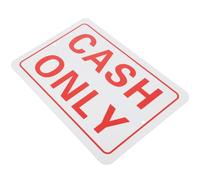 VILLFUL Cash Only Sign No Credit Card No Checks Payment Notice for Retail Store Business Office with Pre-drilled Rustproof Aluminum