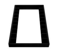 VILLFUL Cassette Tape Holder Rack with 10 Slots, Compact and Lightweight Plastic Organizer for Desk Or Shelf, Black Storage Box with Ten Spacious Compartments for Music Cassette Tape