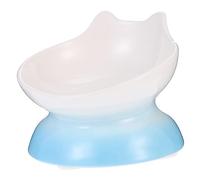 VILLFUL Ceramic Anti- Pet Feeder Bowl Tilted Design for Cats and Dogs Gradient Easy to Clean and Stable Base for Comfortable Eating and Drinking