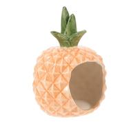 VILLFUL Ceramic Hamster House Lovely Pineapple Hideout for Pets Cooling Nest for Hamsters Durable and Decorative Animal Home Playground and Gerbils
