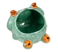 VILLFUL Ceramic Hamster Nest Frog Shaped Cooling Hideout for Small Pets Durable Easy to Clean Hamster Bed Safe Ceramic Design for Comfortable Summer Rest
