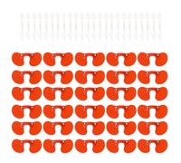 VILLFUL Chicken Peepers with Improved Survival Rate Anti-pecking Glasses Red 100pcs Plastic Effective Anti Fighting Eye Protection for Poultry Suitable -range and Farm Use