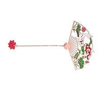VILLFUL Chinese Style Brass Bookmark Metal Page Marker with Retro Hollow Fan Design Elegant Carp Fish and Lotus Patterns Decorative Reading Clip for Scrapbooks Notebooks and Gifts