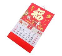 VILLFUL Chinese Year Horse Wall Calendar Lunar Hanging Desk Calendar with Gold Foil Lucky Character for Home Office Restaurant Feng Shui Decor and Daily Planning