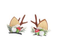 VILLFUL Christmas Cat Ear Bobby Pins Brown Reindeer Antlers Hair Jewelry for Party Festival Cloth Clips Comfortable Fit