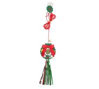 VILLFUL Christmas Cat Interactive Portable Teasing with Elastic Rope for Household Kittens for Scratching and Entertaining Pets During The Holiday Season