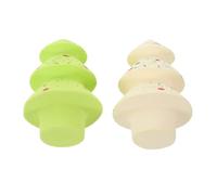 VILLFUL Christmas Tree Shaped Makeup Sponges with Glitter Soft Skin-friendly Sponge Applicators for Wet Dry Foundation Powder Blending with Storage Case Festive Beauty Essential