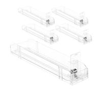 VILLFUL Cigarette Showcase 5Pcs Plastic Display Rack with Automatic Pusher for Retail Store Counters Space-Saving Cigarette Shelf