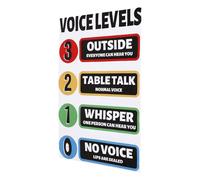 VILLFUL Classroom Decor Voice Level Sticker PVC Wall Chart Easy to See from Afar and Will Not Fade Bright Vibrant Colours with Clean Design for Homeschooling or Shop