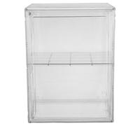 VILLFUL Clear Display Box for Figures: 2 Tiers Display Action Figures Case - Acrylic Storage Organizers Box - Dustproof Showcase for Collectibles 36x27x22cm/14.2x10.6x8.7''