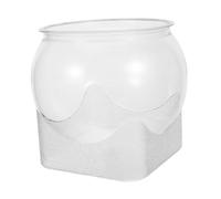 VILLFUL Clear Large Tabletop Fish Tank with Impact-resistant Plastic Bowl Dual-use Hydroponic Succulent Planter and Aquatic Habitat for Goldfish Betta Shrimp Turtle for Desk Decor and