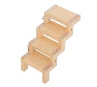 VILLFUL Climbing Ladder Birdcage Toy Natural Wooden Play Gym Stand for Birds Hamster Guinea Pig Chinchilla Cage Platform Bird Mirror for Cage for Foraging Budgie Toy and Hamster Playground