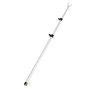VILLFUL Closet Reacher Pole Retractable Aluminium Alloy Clothing Hanging Pole Double-Layer Snap-Fastening 125cm Hook for Clothesline Cabinets Bathroom Roof